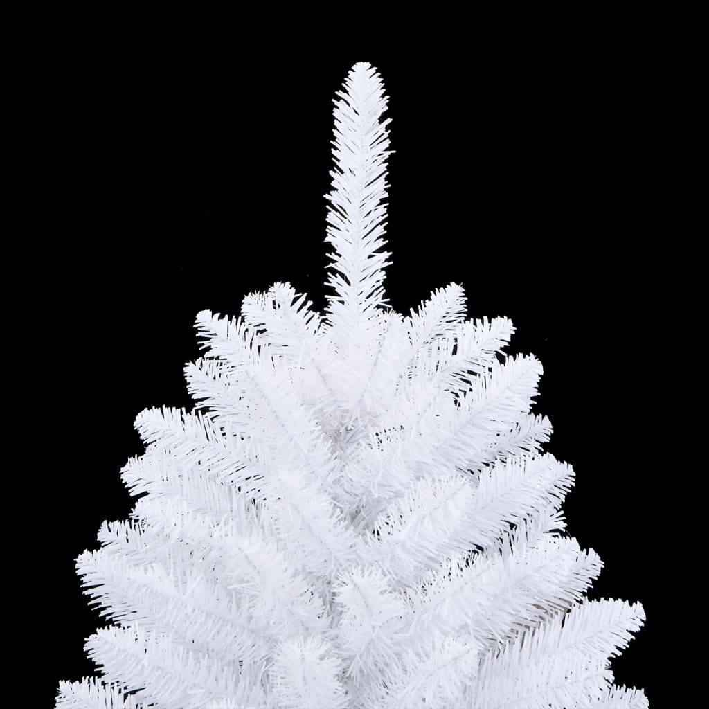 vidaXL Artificial Hinged Christmas Tree | White | PVC, metal | Medium 5