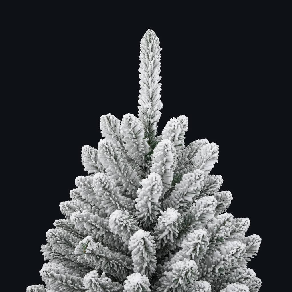 vidaXL Artificial Hinged Christmas Tree | Green and white | PVC, metal | Medium 5