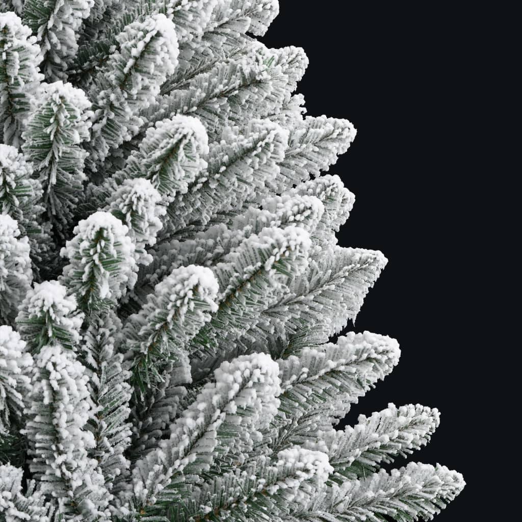 vidaXL Artificial Hinged Christmas Tree | Green and white | PVC, metal 6