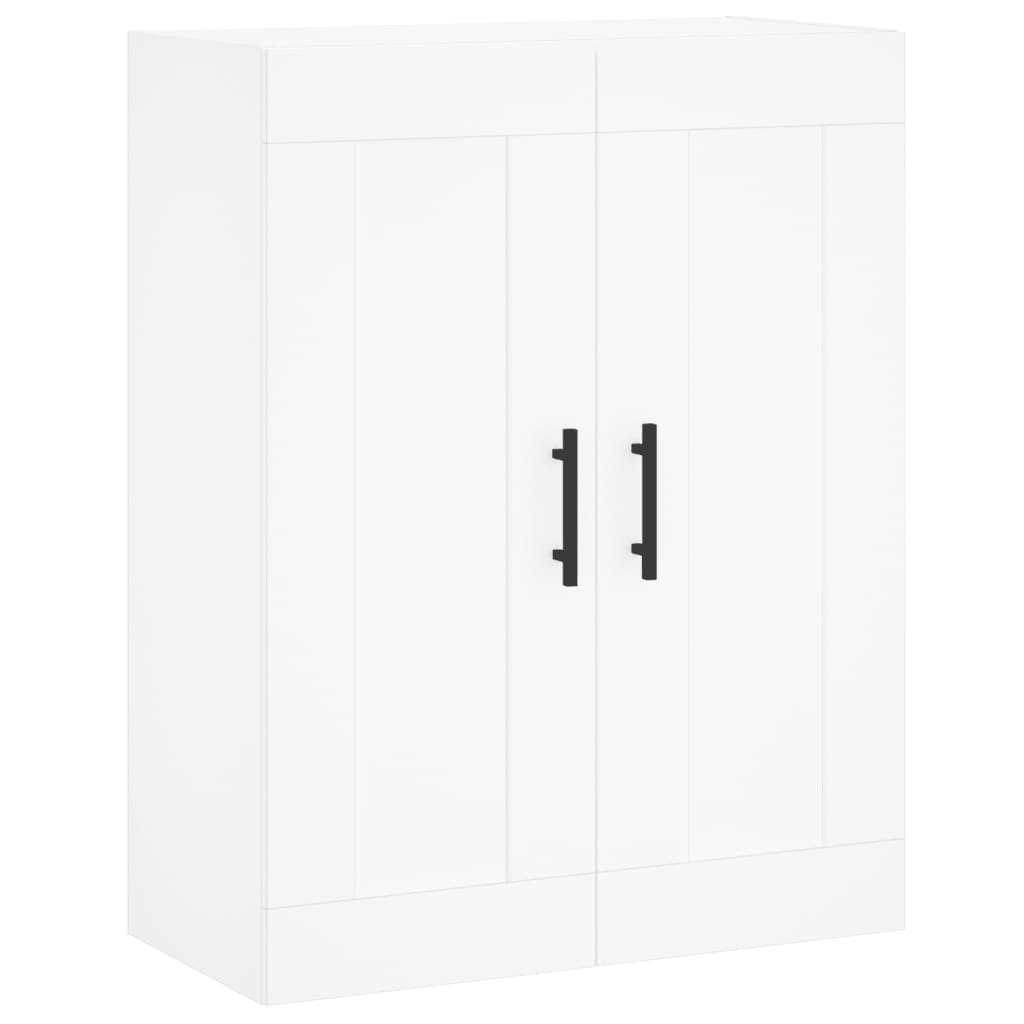 Wall Mounted Cabinets 2 pcs Engineered Wood Tube Black White
