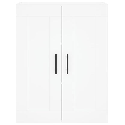 Wall Mounted Cabinets 2 pcs Engineered Wood Tube Black White