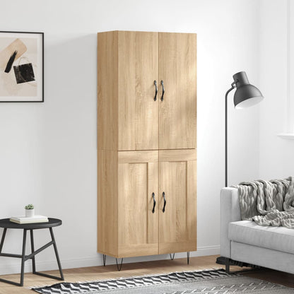 Highboard 69.5x34x180 cm Engineered Wood 2 Wood Doors Sonoma oak
