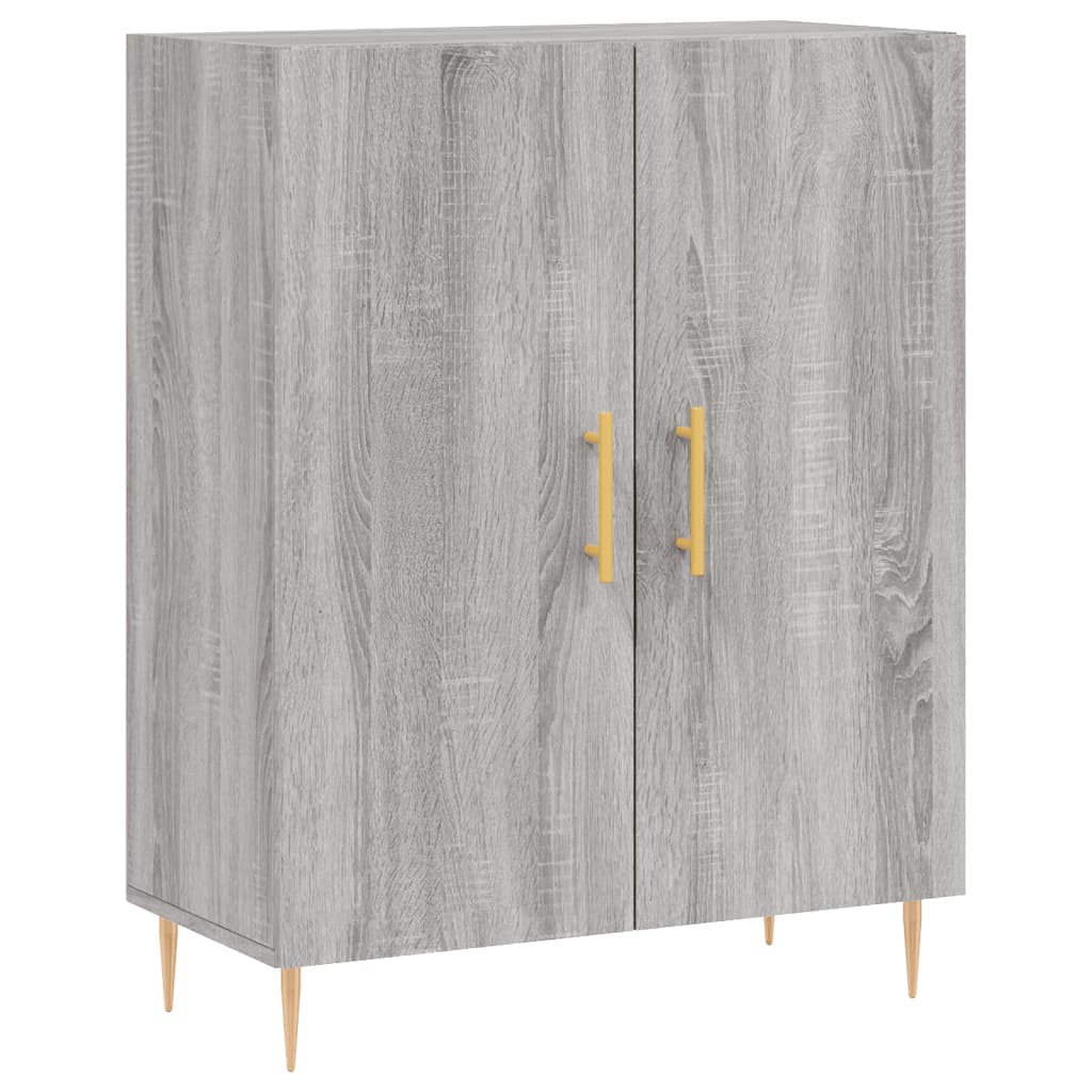 Highboard 69.5x34x180 cm Engineered Wood 2 Doors Grey sonoma