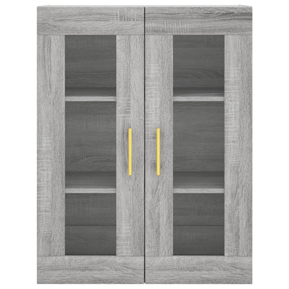 Highboard 69.5x34x180 cm Engineered Wood 2 Doors 2 Drawers Grey sonoma