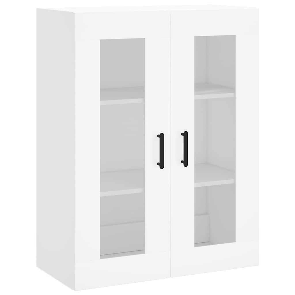 Highboard 69.5x34x180 cm Engineered Wood 1 Glass Door 3 Drawers White
