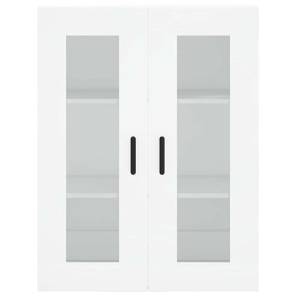 Highboard 69.5x34x180 cm Engineered Wood 1 Glass Door 3 Drawers White