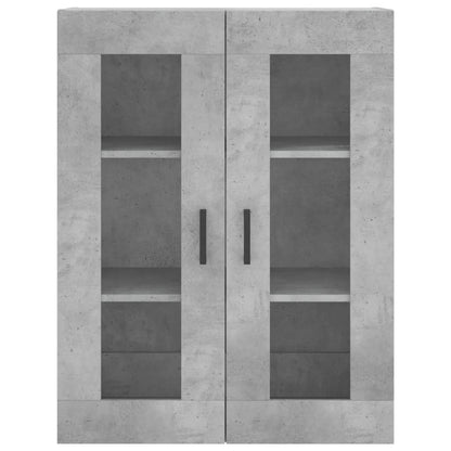 Highboard 69.5x34x180 cm Engineered Wood 3 Shelves Concrete grey
