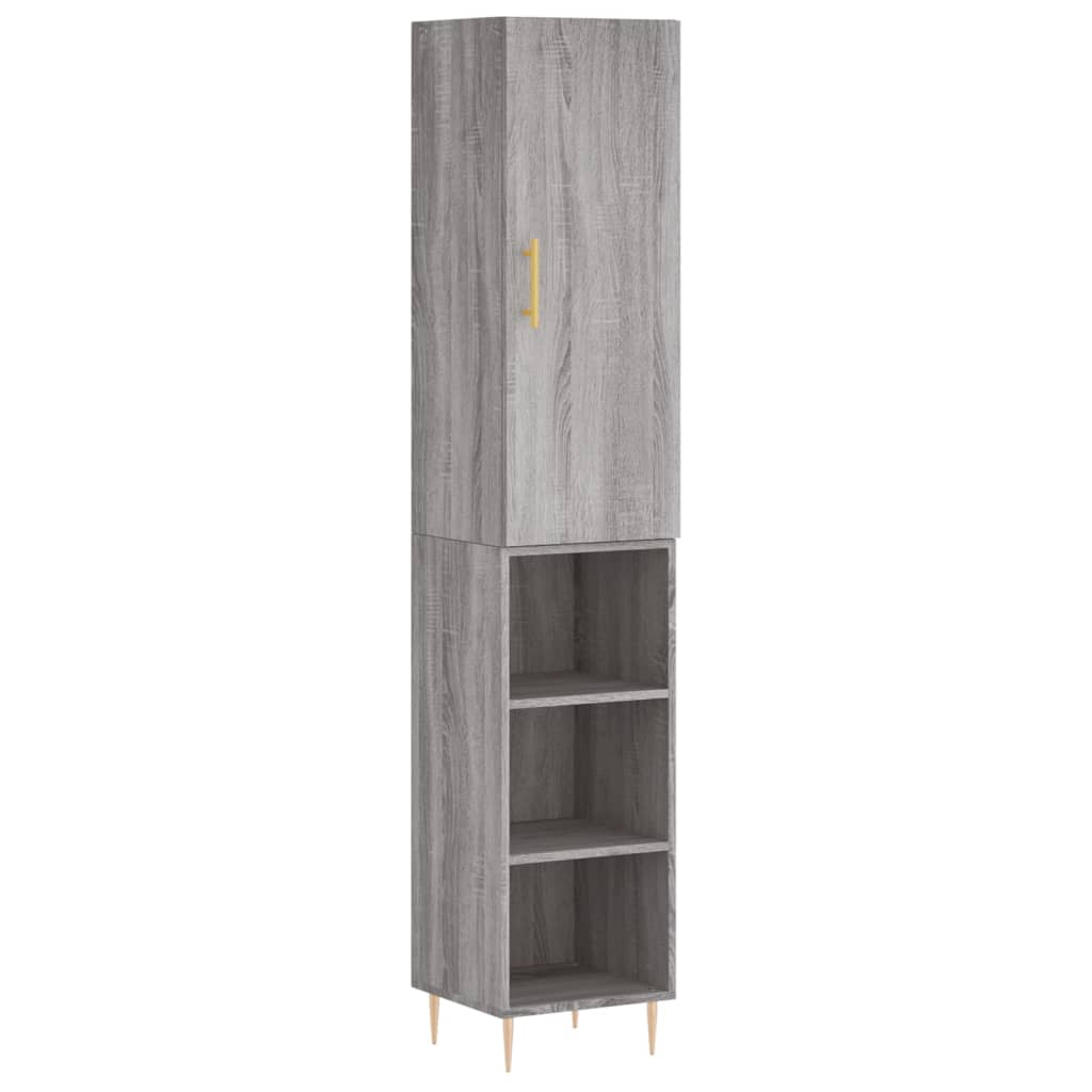 vidaXL Highboard Grey Sonoma 34,5x34x180 cm Engineered Wood 2