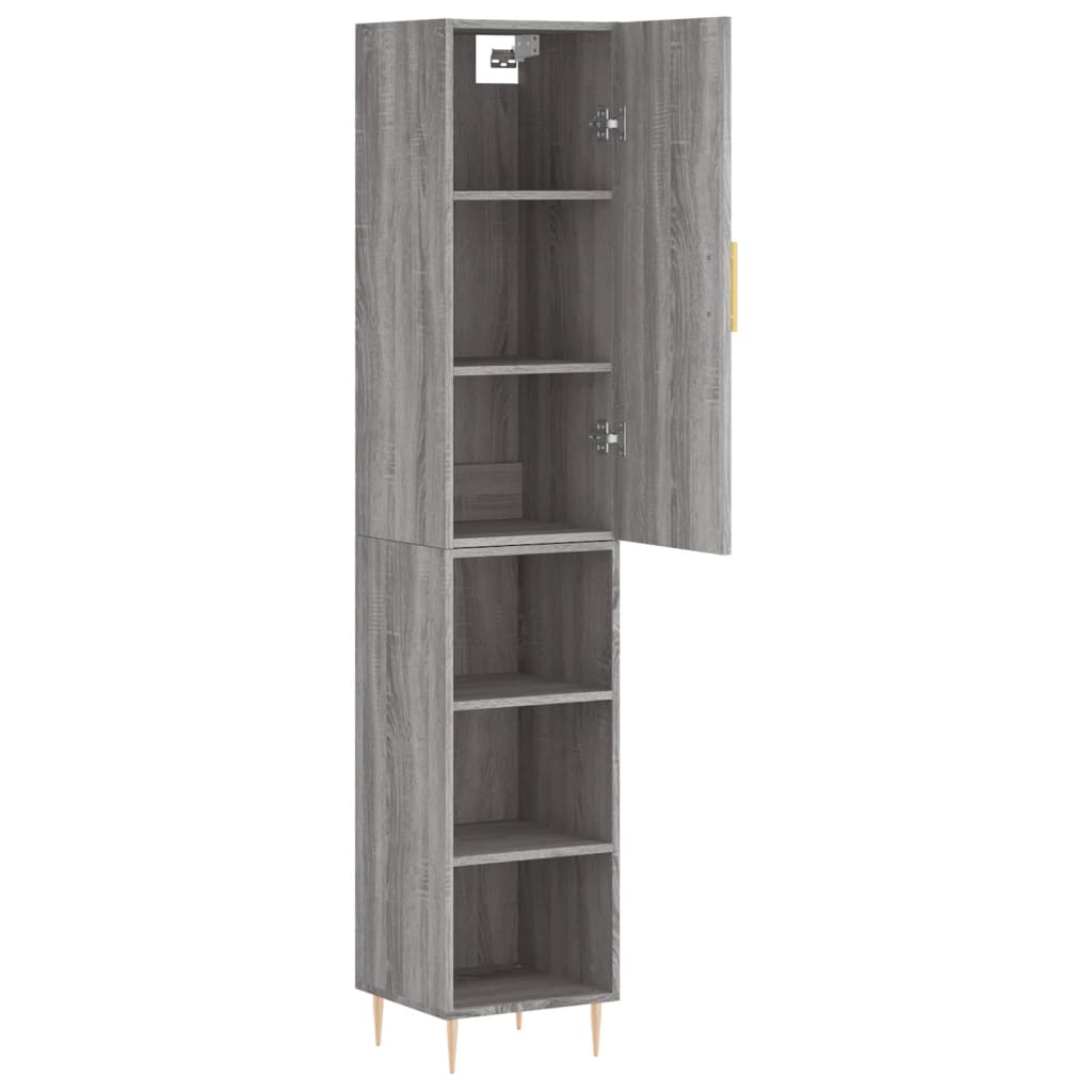 vidaXL Highboard Grey Sonoma 34,5x34x180 cm Engineered Wood 3