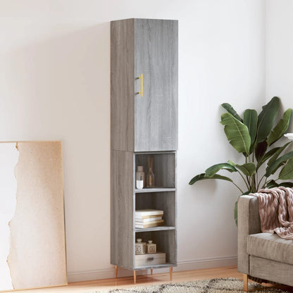 vidaXL Highboard Grey Sonoma 34,5x34x180 cm Engineered Wood 1