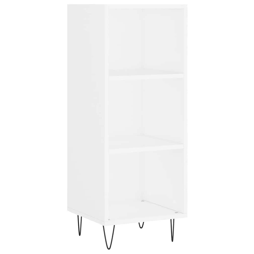 Highboard 34.5x34x180 cm Engineered Wood 3 Shelves White