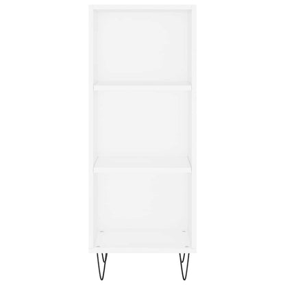 Highboard 34.5x34x180 cm Engineered Wood 3 Shelves White