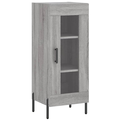 Highboard 34.5x34x180 cm Engineered Wood 1 Glass Door Grey sonoma
