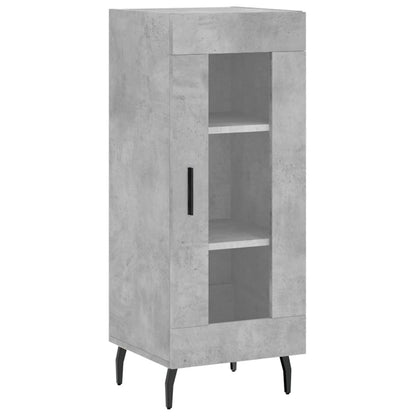 Highboard 34.5x34x180 cm Engineered Wood 1 Glass Door Concrete grey