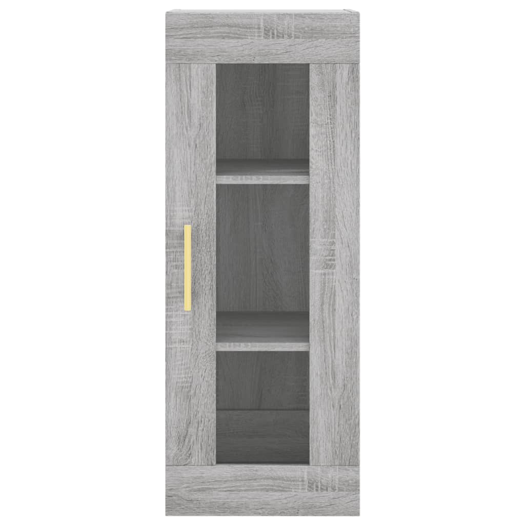 Highboard 34.5x34x180 cm Engineered Wood 3 Shelves Grey sonoma