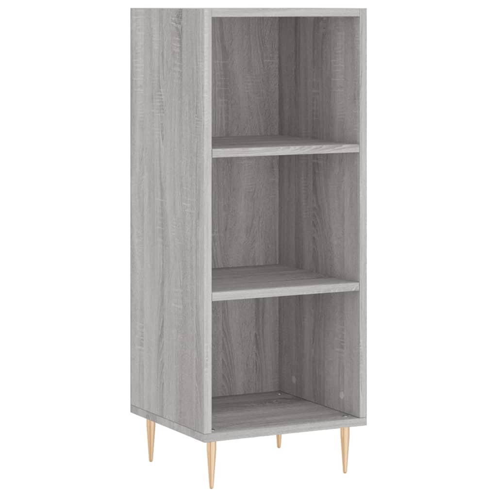 Highboard 34.5x34x180 cm Engineered Wood 3 Shelves Grey sonoma