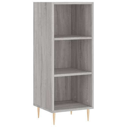 Highboard 34.5x34x180 cm Engineered Wood 3 Shelves Grey sonoma