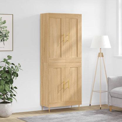 Highboard 69.5x34x180 cm Engineered Wood 2 Wood Doors Sonoma oak