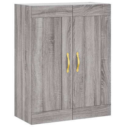 Highboard 69.5x34x180 cm Engineered Wood 1 Glass Door 3 Drawers Grey sonoma