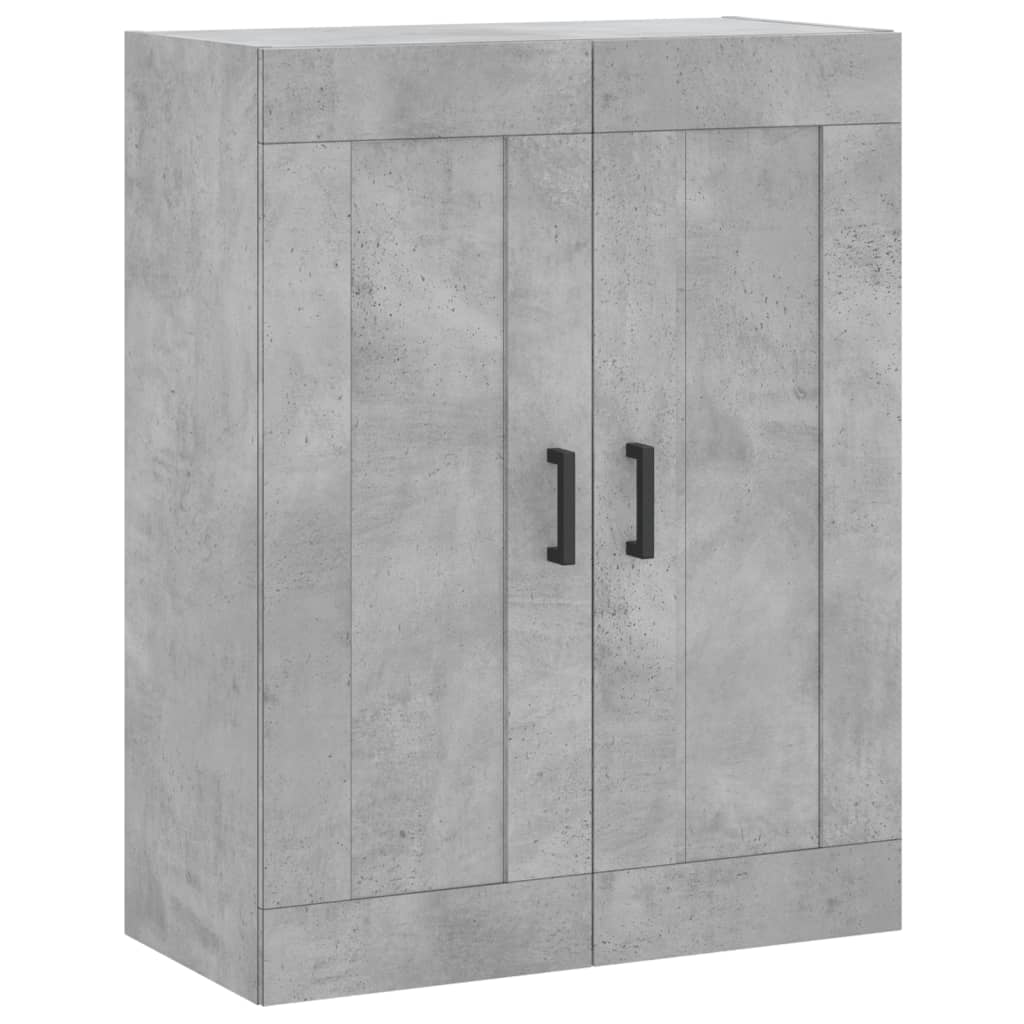 Highboard 69.5x34x180 cm Engineered Wood 3 Shelves Concrete grey