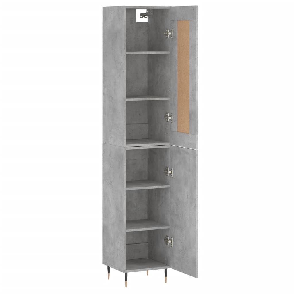 vidaXL Highboard Concrete Grey 34,5x34x180 cm Engineered Wood 3