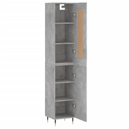 vidaXL Highboard Concrete Grey 34,5x34x180 cm Engineered Wood 3