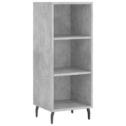 Highboard 34.5x34x180 cm Engineered Wood 3 Shelves Concrete grey