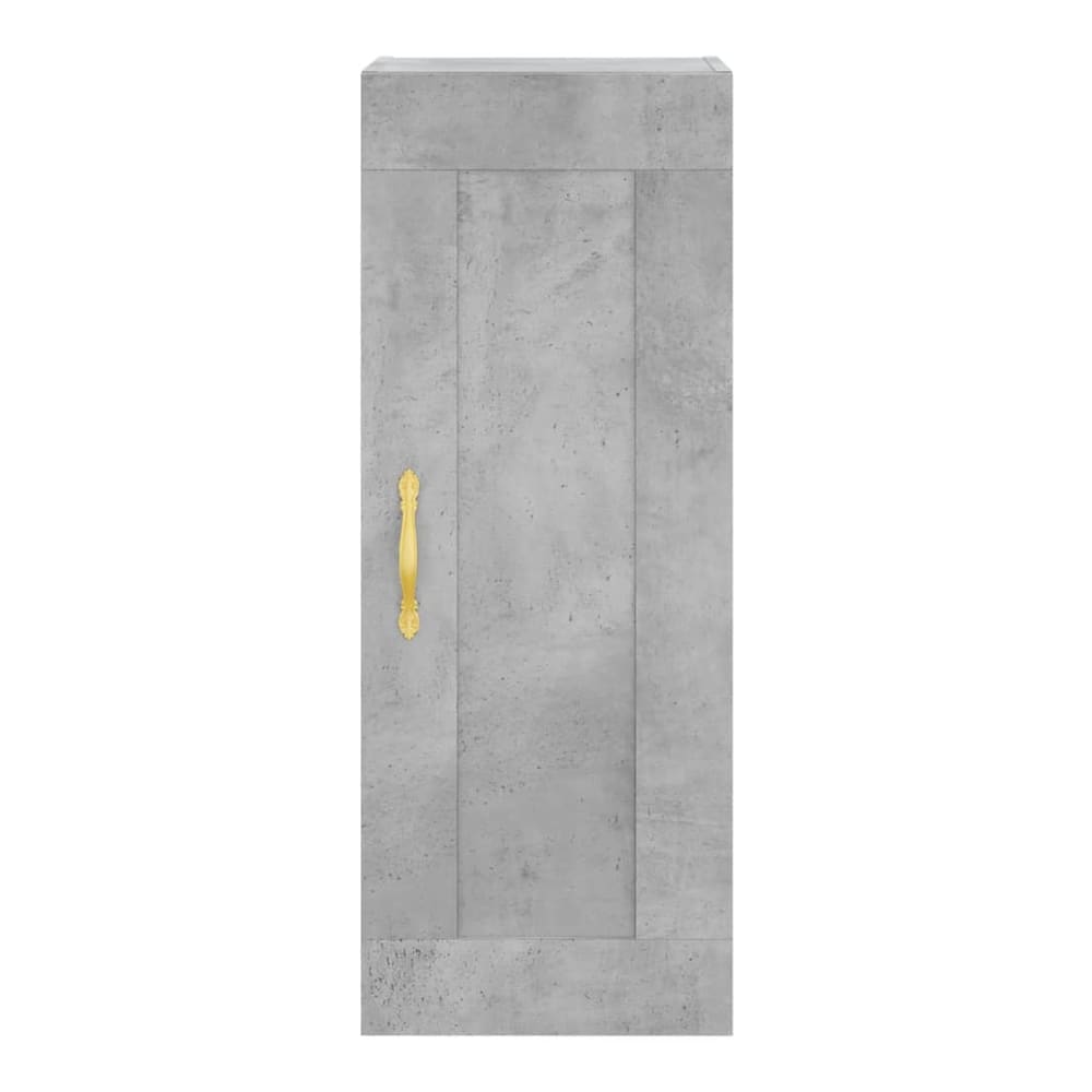 Highboard 34.5x34x180 cm Engineered Wood 1 Glass Door Concrete grey