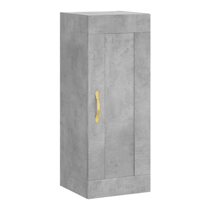 Highboard 34.5x34x180 cm Engineered Wood 1 Glass Door Concrete grey