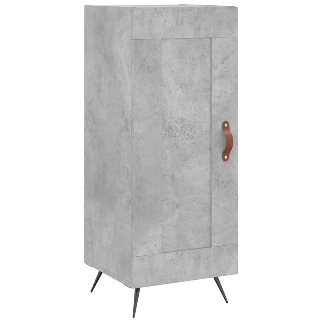 Highboard 34.5x34x180 cm Engineered Wood 1 Wood Door Concrete grey