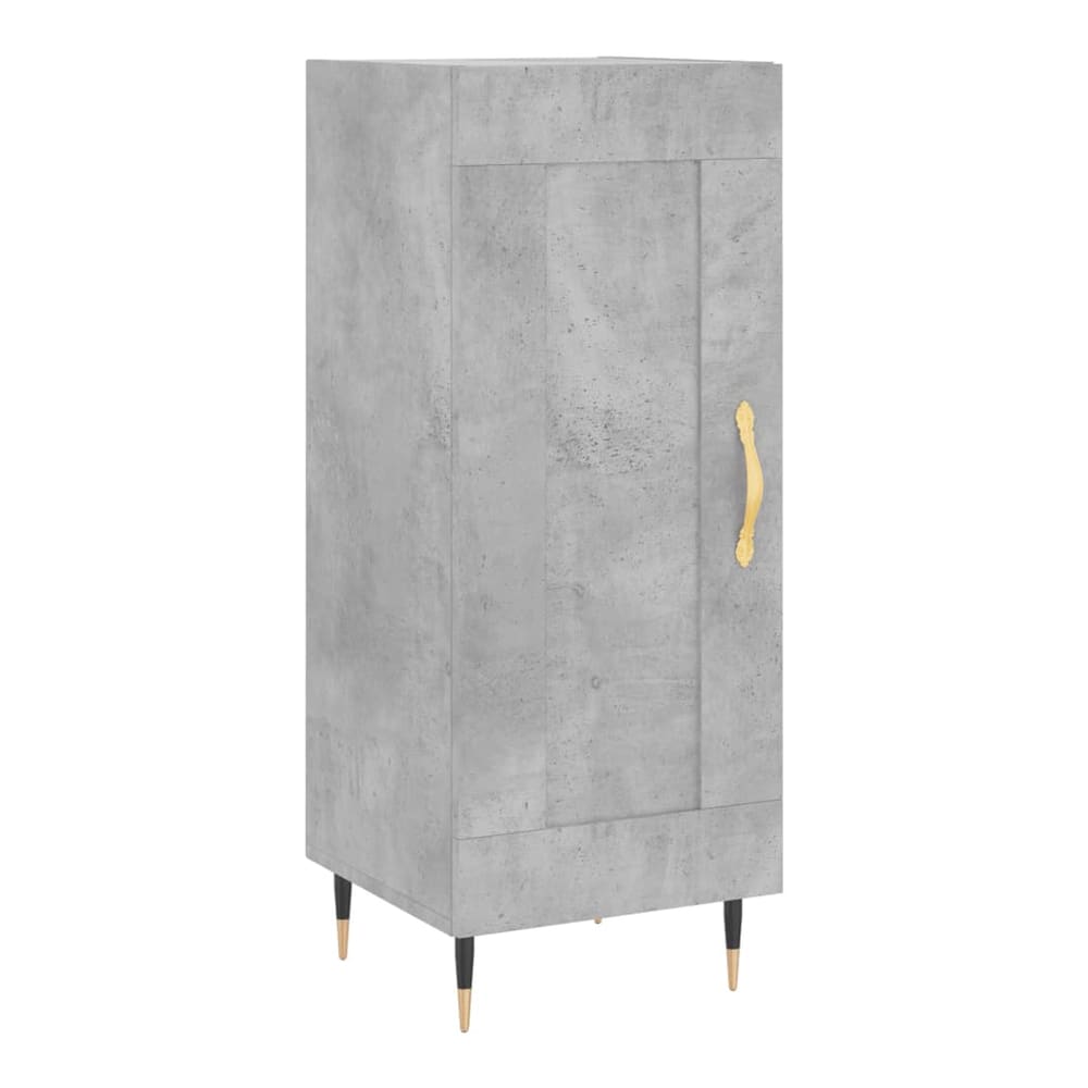 Highboard 34.5x34x180 cm Engineered Wood 1 Wood Door Concrete grey