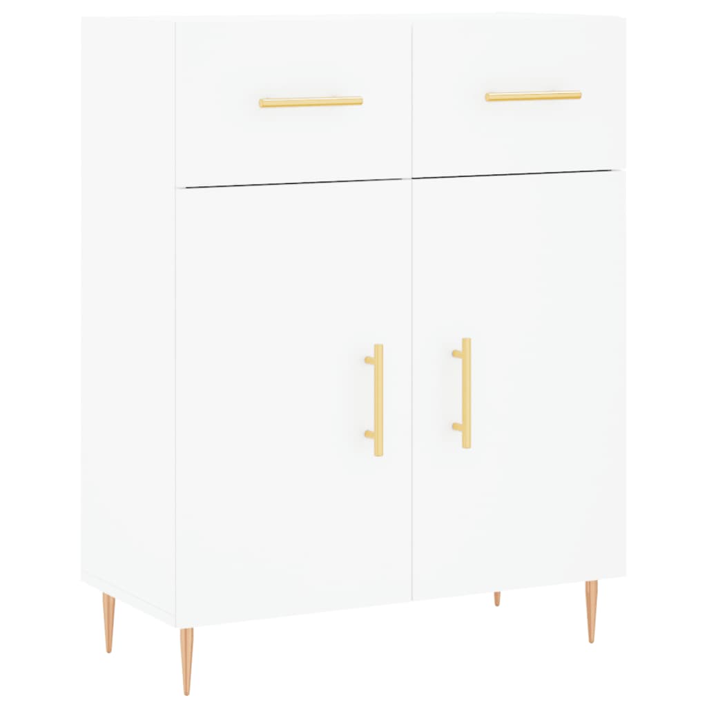 Highboard 69.5x34x180 cm Engineered Wood 2 Doors 2 Drawers White