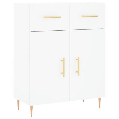 Highboard 69.5x34x180 cm Engineered Wood 2 Doors 2 Drawers White