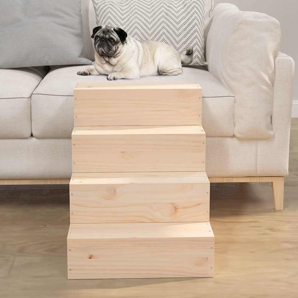 vidaXL Pet Stair 40x49x47 cm Solid Wood Pine 3