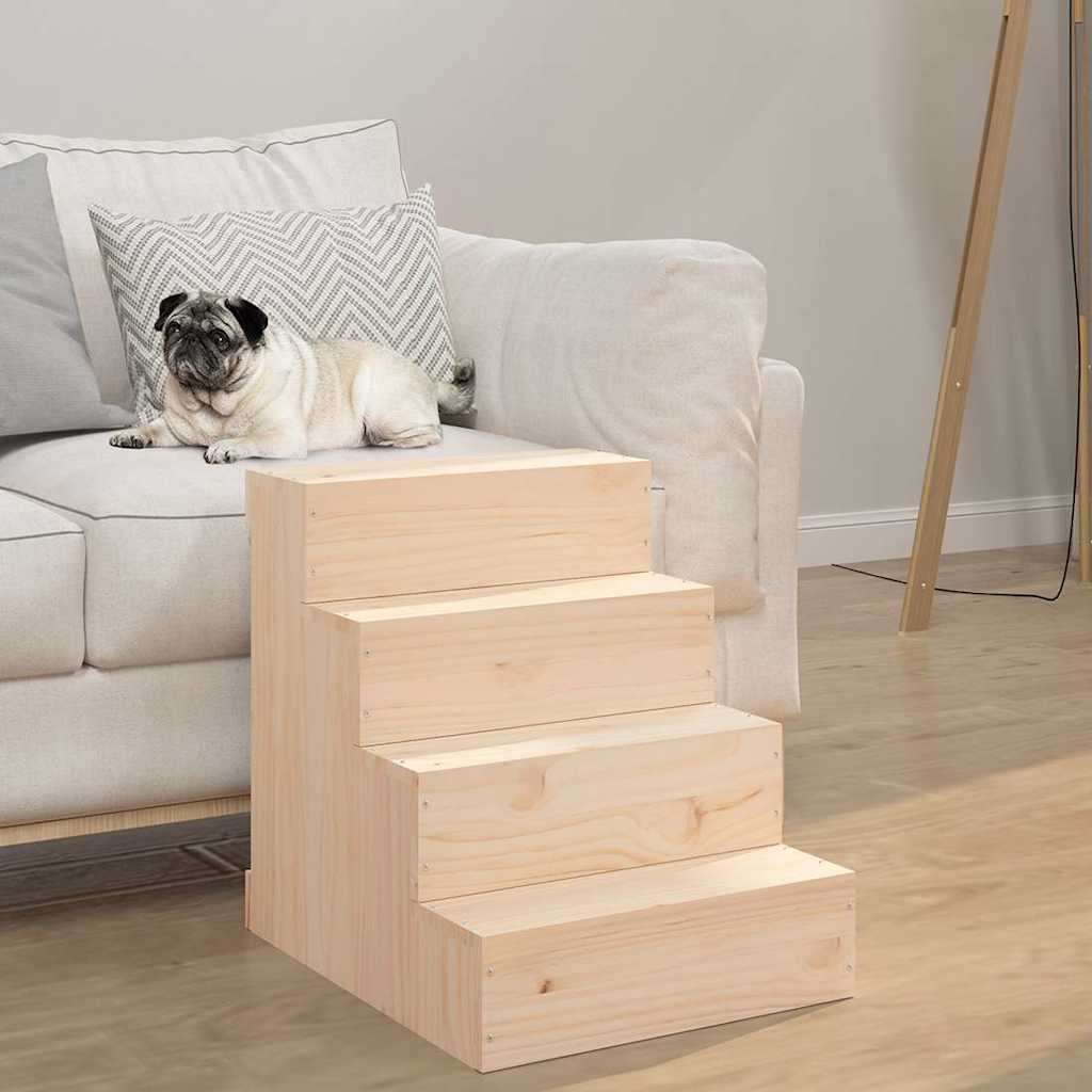 vidaXL Pet Stair 40x49x47 cm Solid Wood Pine 1