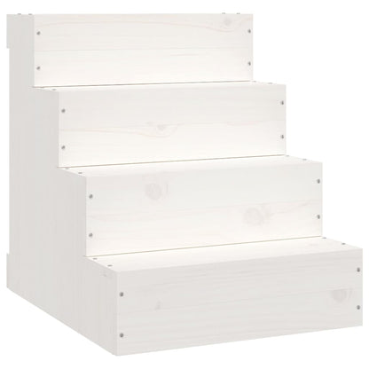 vidaXL Pet Stair White 40x49x47 cm Solid Wood Pine 2