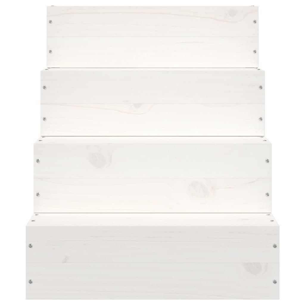 vidaXL Pet Stair White 40x49x47 cm Solid Wood Pine 4