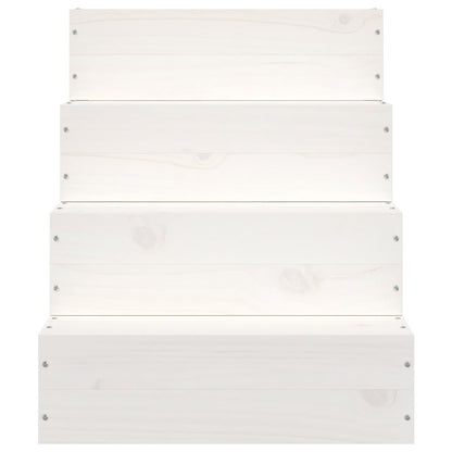 vidaXL Pet Stair White 40x49x47 cm Solid Wood Pine 4