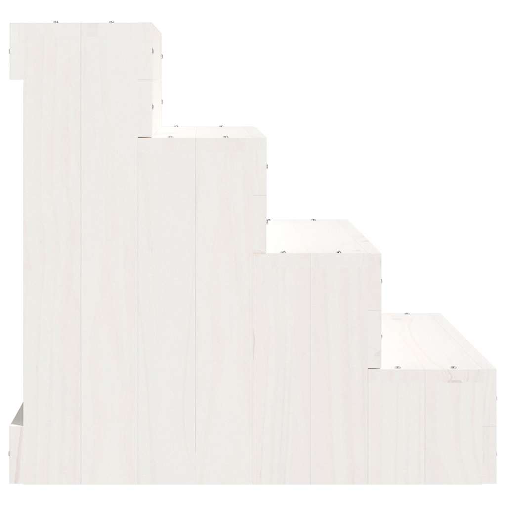 vidaXL Pet Stair White 40x49x47 cm Solid Wood Pine 5