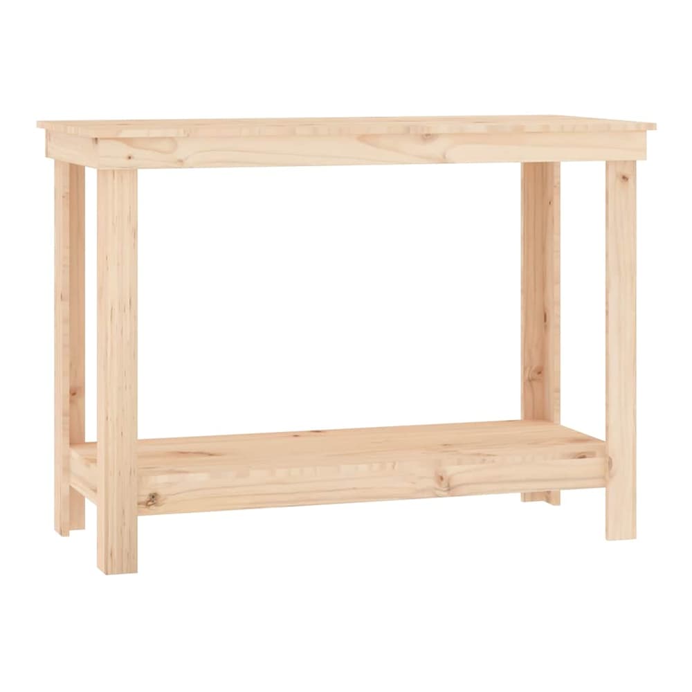 Work Bench Solid Wood Pine Natural 110 x 50 x 80 cm
