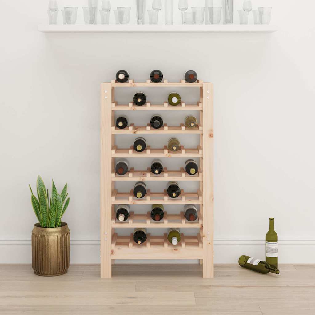 vidaXL Wine Rack 61.5x30x107.5 cm Solid Wood Pine 3