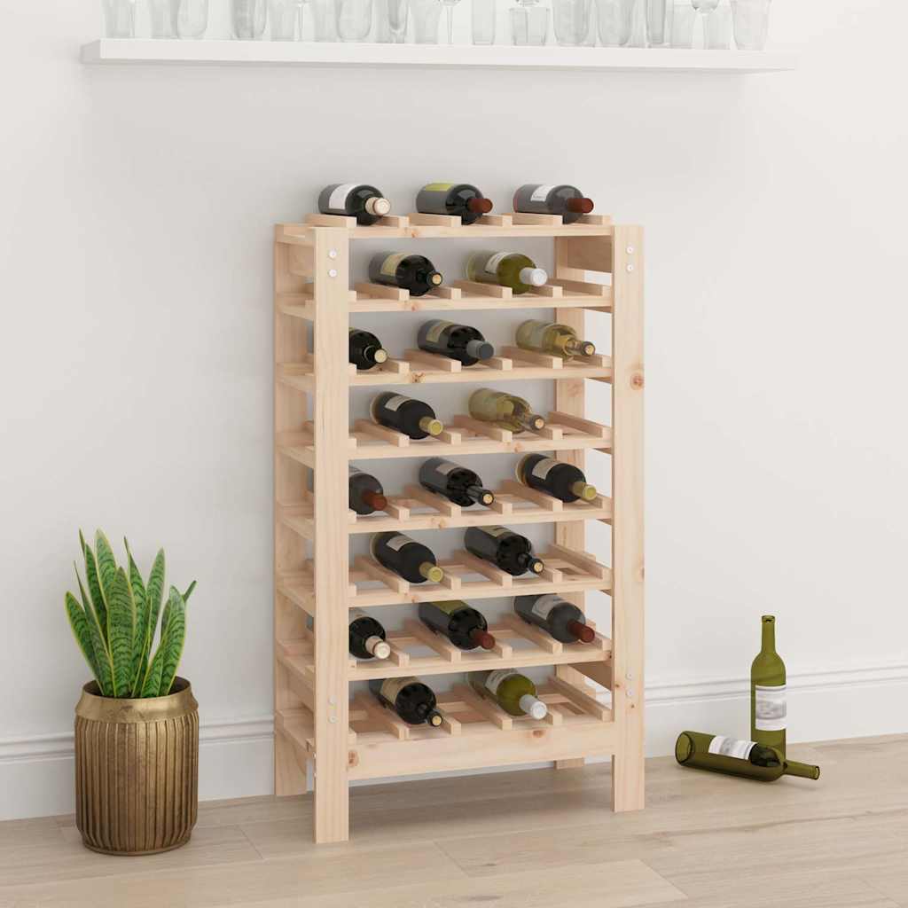 vidaXL Wine Rack 61.5x30x107.5 cm Solid Wood Pine 1