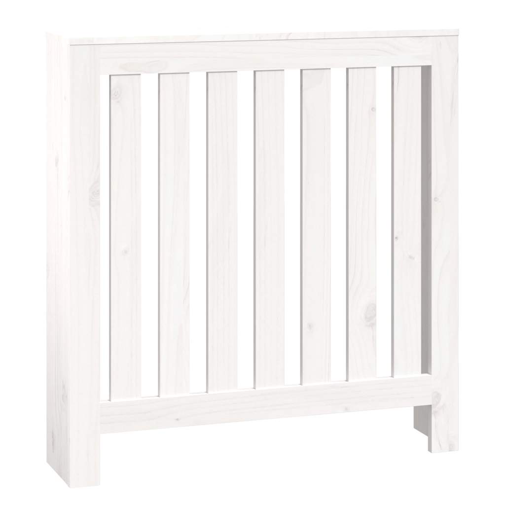 vidaXL Radiator Cover White 79.5x19x84 cm Solid Wood Pine 2