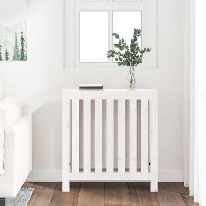 vidaXL Radiator Cover White 79.5x19x84 cm Solid Wood Pine 3
