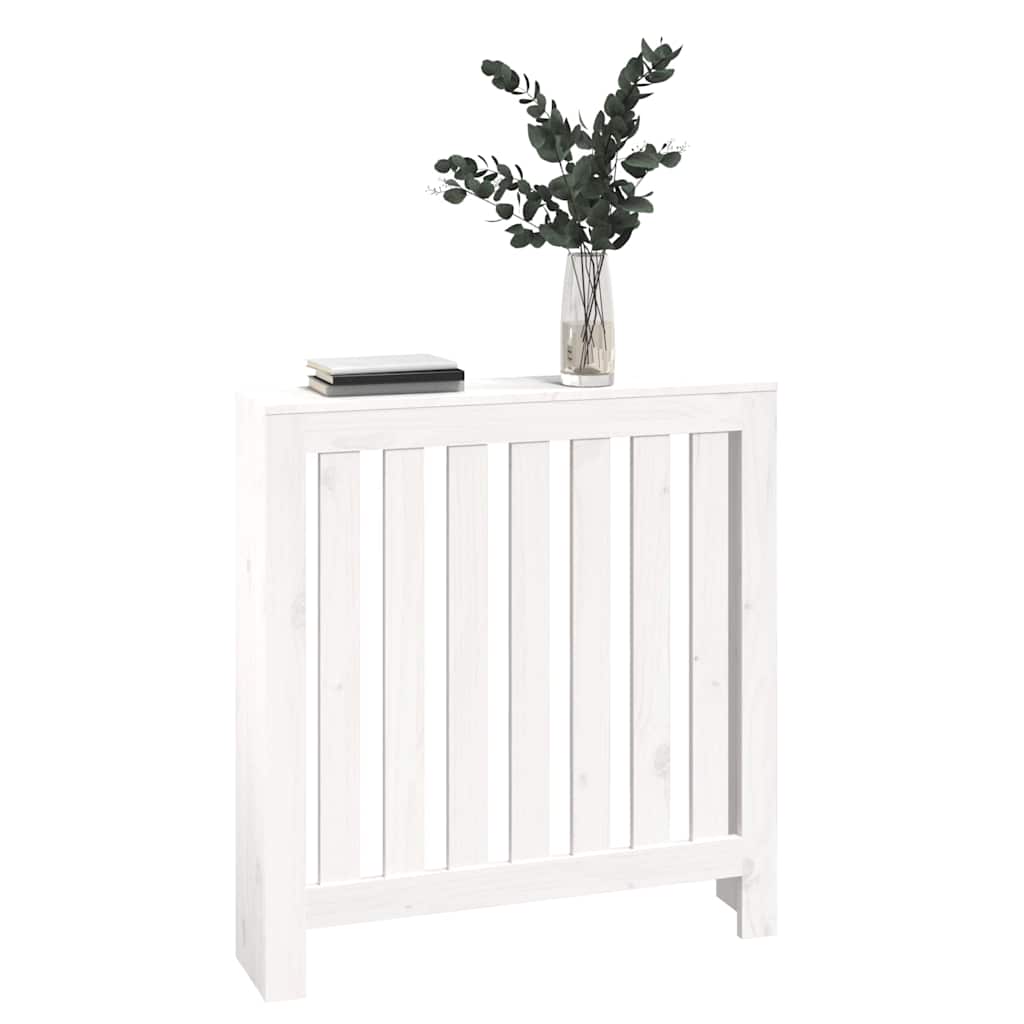 vidaXL Radiator Cover White 79.5x19x84 cm Solid Wood Pine 4