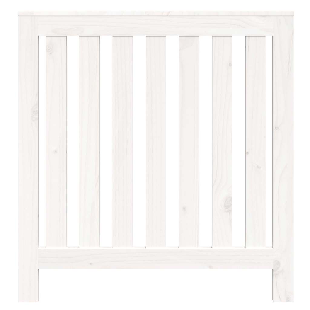 vidaXL Radiator Cover White 79.5x19x84 cm Solid Wood Pine 5