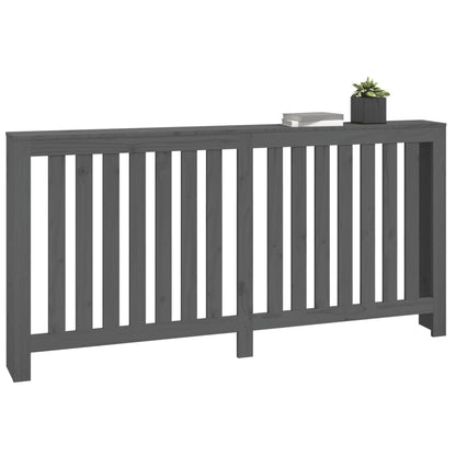 vidaXL Radiator Cover Grey 169x19x84 cm Solid Wood Pine 4