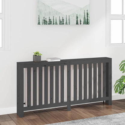 vidaXL Radiator Cover Grey 169x19x84 cm Solid Wood Pine 1