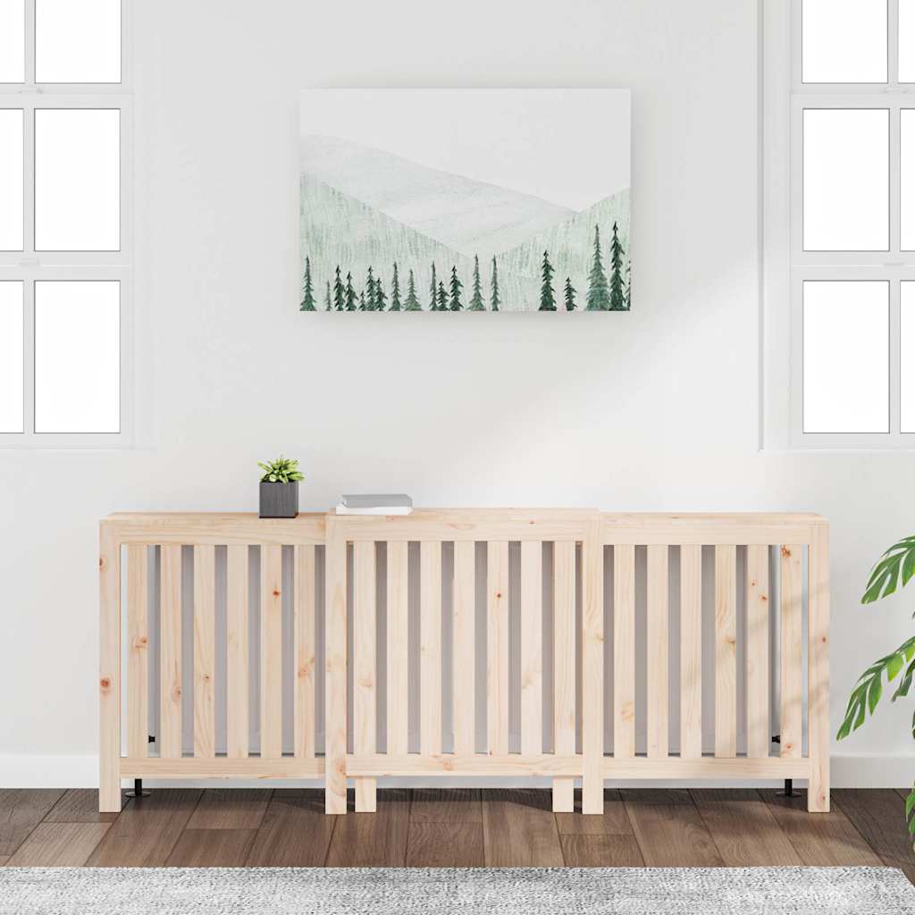 vidaXL Radiator Cover 210x21x85 cm Solid Wood Pine 3