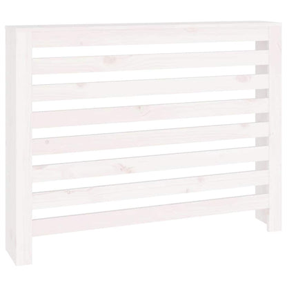 vidaXL Radiator Cover White 108.5x19x84 cm Solid Wood Pine 2